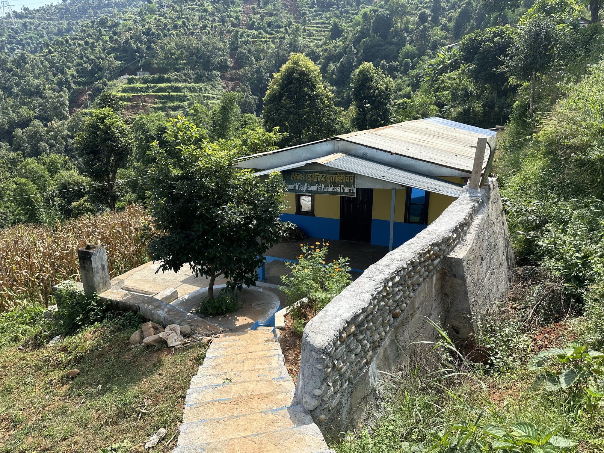 The completed Kuntabesi church and Sabbath School classroom in Nepal.
